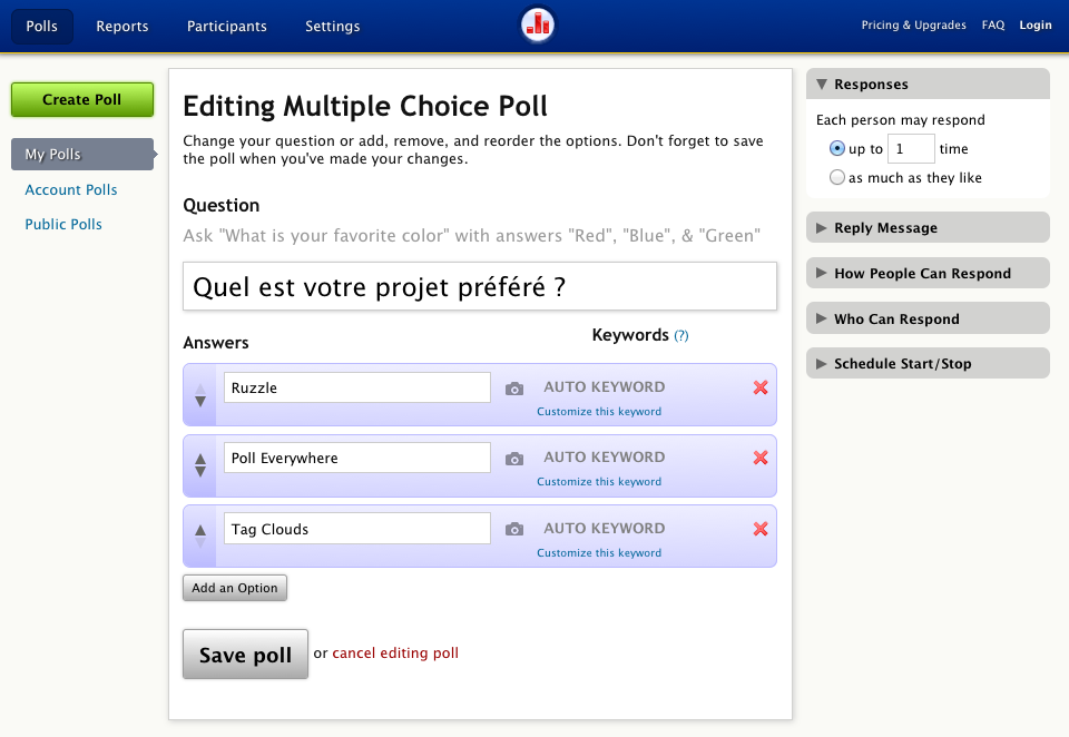 Poll Everywhere Question